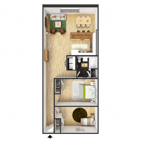 The Stockton Floor Plan | 1,061-1,320 Sq. Ft.  at The Hudson, Richmond